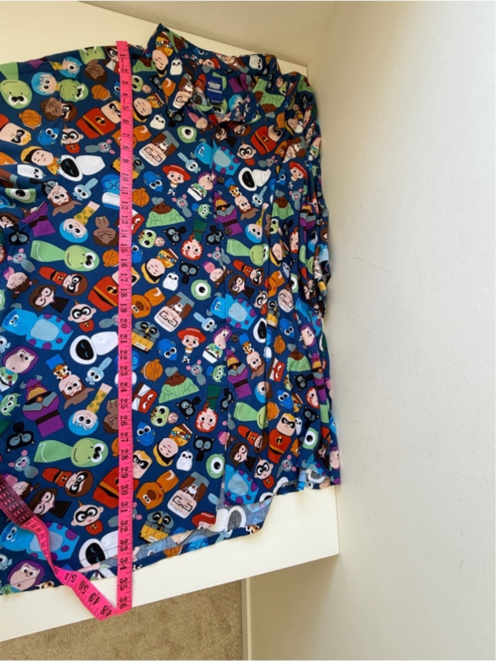 NWOT Disney Parks Disneyland Pixar Fest Passholder Exclusive Button Up Shirt XXL - Picture 7 of 8